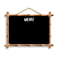 Cafe Menu Board With Bamboo Frame.