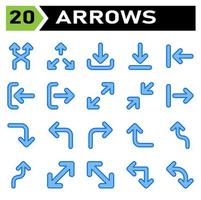 Arrows icon set include arrow, arrows, right, direction, arrow right, up, arrow up, down, arrow down, left, arrow left, transfer, exchange, sync, refresh, synchronize, rotate vector