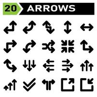 Arrows icon set include arrow, arrows, right, direction, arrow right, up, arrow up, down, arrow down, left, arrow left, transfer, exchange, sync, refresh, synchronize, rotate vector