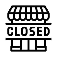 closed shop icon vector outline illustration