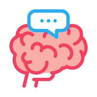 dementia brain icon vector outline illustration