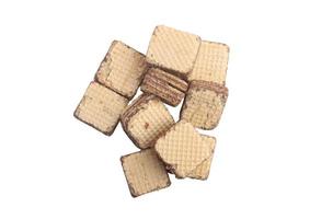 Chocolate Wafers on a white background photo
