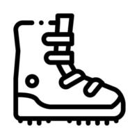 hiking tourist boot icon vector outline illustration