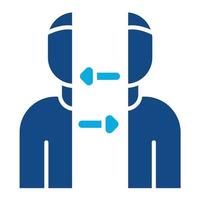 Self Determination Glyph Two Color Icon vector