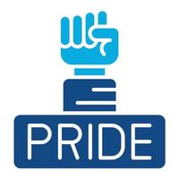 Pride Glyph Two Color Icon vector