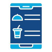 Digital Inflight Menu Glyph Two Color Icon vector