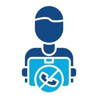 Contactless Delivery Glyph Two Color Icon vector