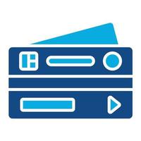 Credit Card Glyph Two Color Icon vector