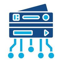 Electronic Credit Card Glyph Two Color Icon vector