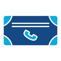 Minimal Contact Glyph Two Color Icon vector