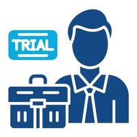 Job Trial Glyph Two Color Icon vector