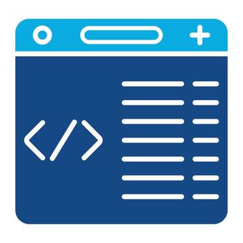 Programming Glyph Two Color Icon vector