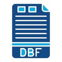 DBF Glyph Two Color Icon vector