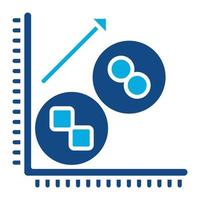 Cluster Analysis Glyph Two Color Icon vector