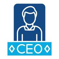 CEO Glyph Two Color Icon vector