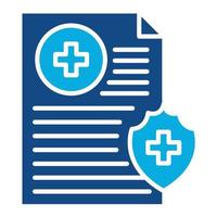 Health Insurance Glyph Two Color Icon vector