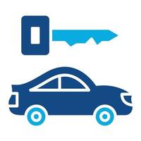 Car Rental Glyph Two Color Icon vector