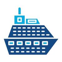 Cruise Glyph Two Color Icon vector