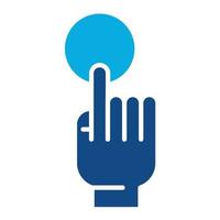 Gesture Control Glyph Two Color Icon vector