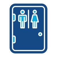 Toilet Glyph Two Color Icon vector