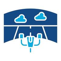 Motion Simulator Glyph Two Color Icon vector