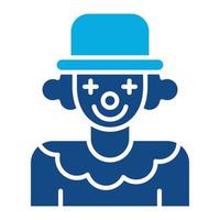 Clown Glyph Two Color Icon vector