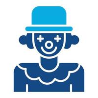 Clown Glyph Two Color Icon vector