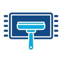 Mat Cleaning Glyph Two Color Icon vector