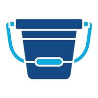 Pail Glyph Two Color Icon vector