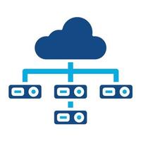 Data Centre Glyph Two Color Icon vector