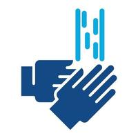 Hand Washing Glyph Two Color Icon vector