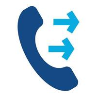 Call Forwarding Glyph Two Color Icon vector