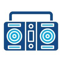 Cassette Player Glyph Two Color Icon vector