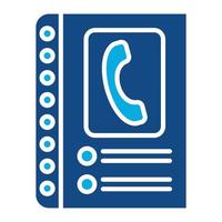 Phone Book Glyph Two Color Icon vector