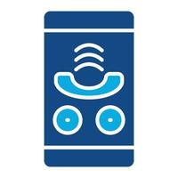 Phone Call Glyph Two Color Icon vector