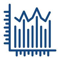 Stock Chart Glyph Two Color Icon vector