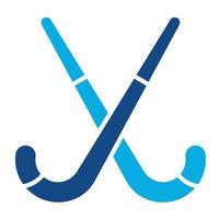 Field Hockey Sticks Glyph Two Color Icon vector