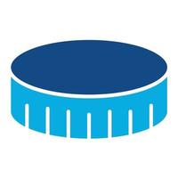 Hockey Puck Glyph Two Color Icon vector