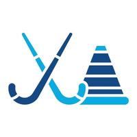 Hockey Practice Glyph Two Color Icon vector