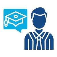 Academic Advisor Glyph Two Color Icon vector