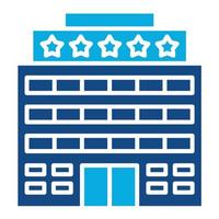 5 Stars Hotel Glyph Two Color Icon vector