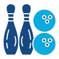 Bowling Glyph Two Color Icon vector