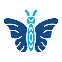 Butterfly Glyph Two Color Icon vector