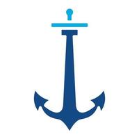 Anchor Glyph Two Color Icon vector