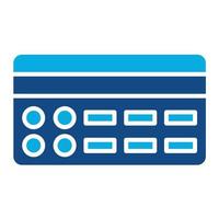 Credit Card Glyph Two Color Icon vector