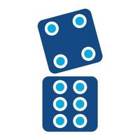 Dice Glyph Two Color Icon vector