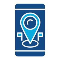 Gps Glyph Two Color Icon vector