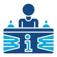 Information Point Glyph Two Color Icon vector