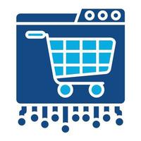 Ecommerce Platform Development Glyph Two Color Icon vector