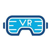 Vr Glyph Two Color Icon vector